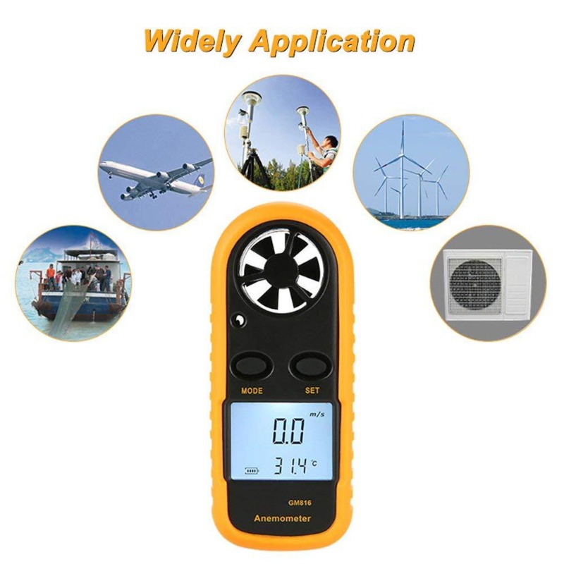Anemometer Digital Wind Speed - 1 stks GM816 Digitale Anemometer Windsnelheid