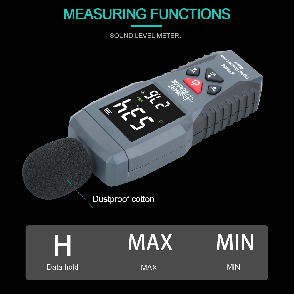 Sound Level Meter Db 30-130 - Digitale geluidsniveaumeter 30-130 dB Decibelmeter LCD-scherm