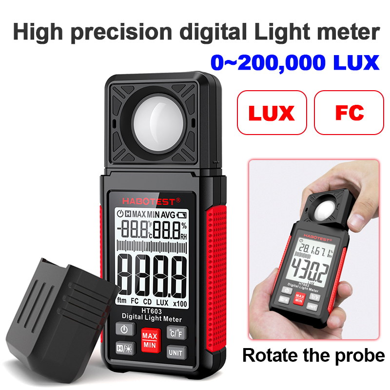 Lux Meter Digital Light - HT603 Digitale Luxmeter 0~200.000 lux LCD