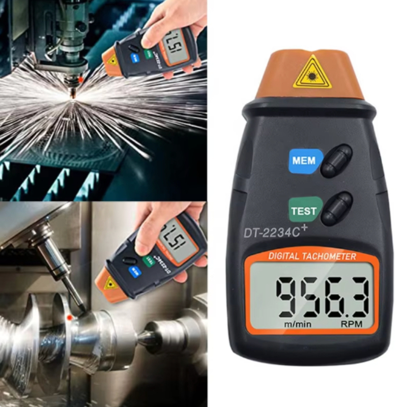Tachometer Digital Laser Rpm - Professioneel digitaal LCD-display lasermotor toerenteller Rpm-meter