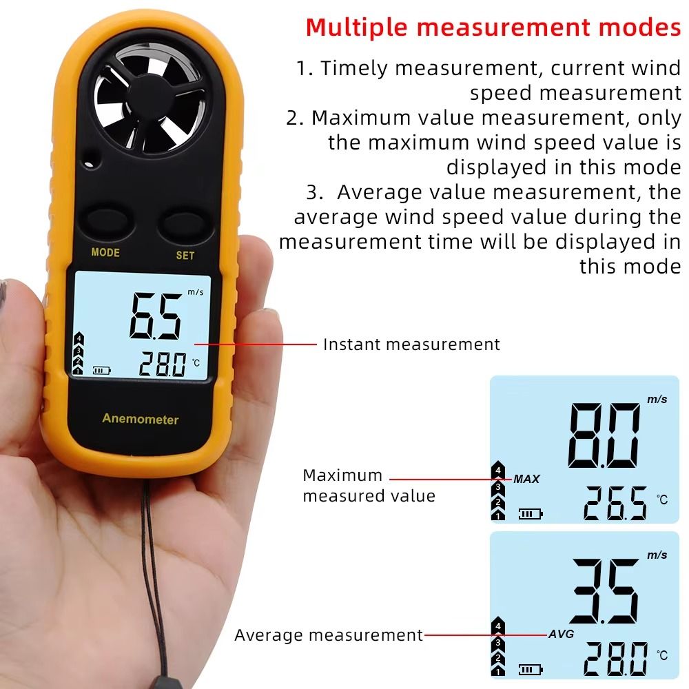 Mini digitale anemometer Handb - Anemometer Digital Wind Speed recensie en prijs