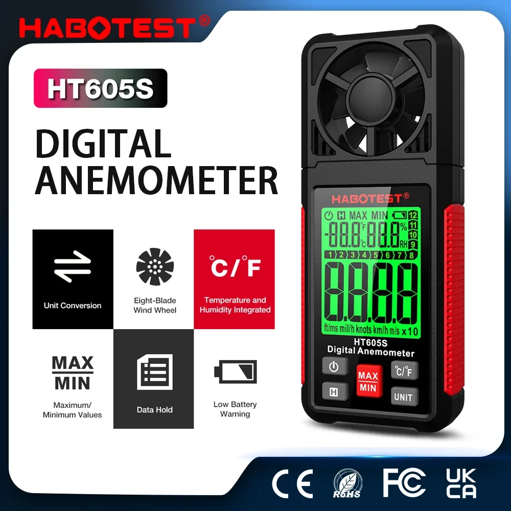 HABOTEST Digitale anemometer D - Anemometer Digital Wind Speed recensie en prijs