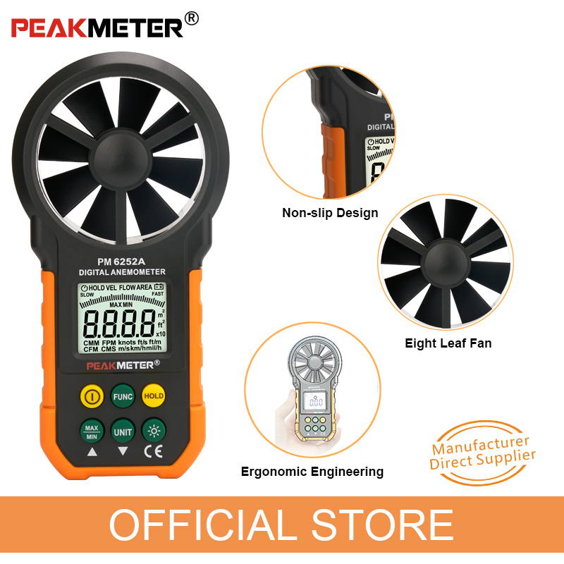 PEAKMETER PM6252A Handheld Ane - Anemometer Digital Wind Speed recensie en prijs