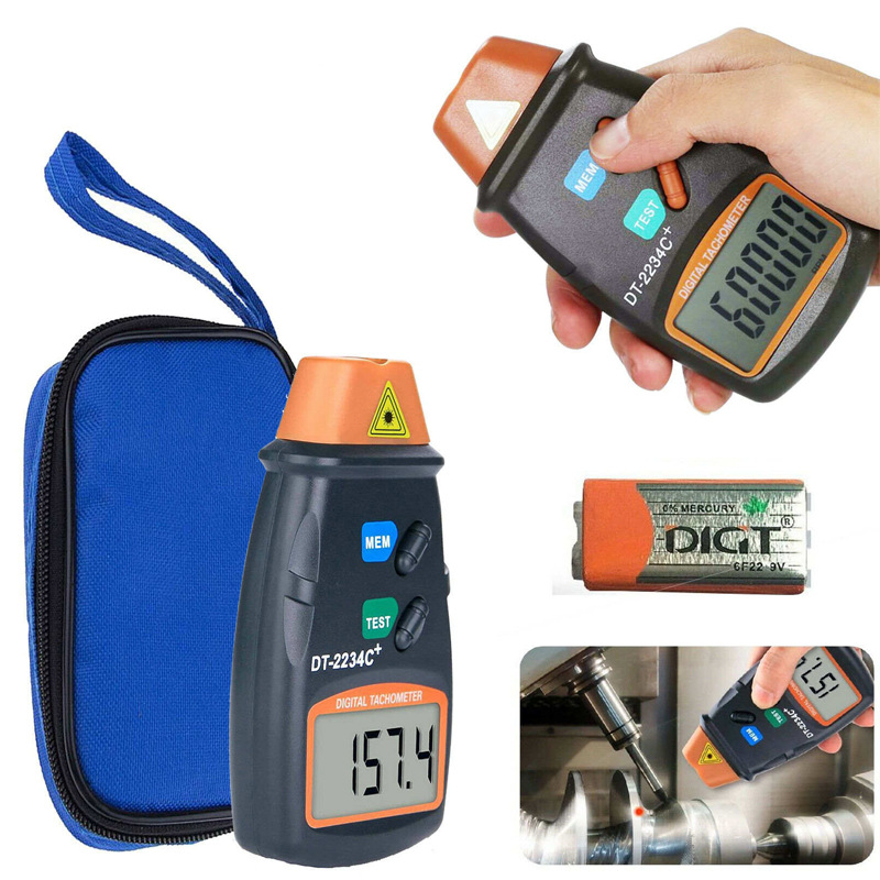 Professioneel digitaal LCD-dis - Tachometer Digital Laser Rpm recensie en prijs