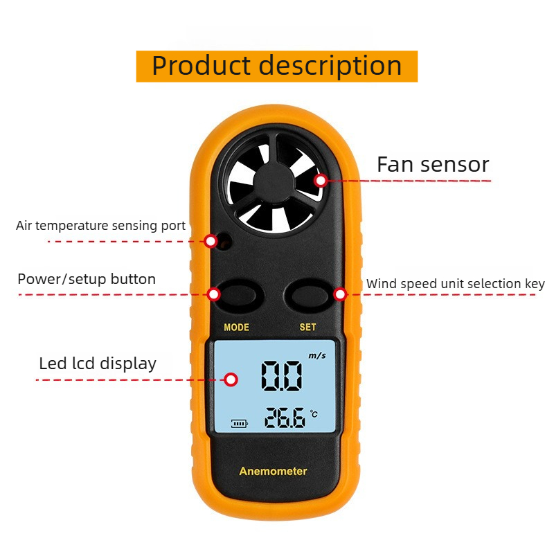 Hot Selling voor Pocket Smart  - Anemometer Digital Wind Speed recensie en prijs