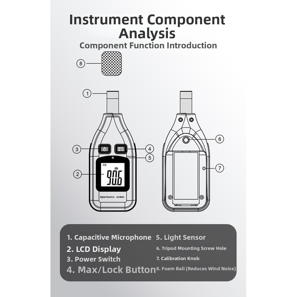 GM1351 digitale decibelmeter v - Sound Level Meter Db 30-130 recensie en prijs